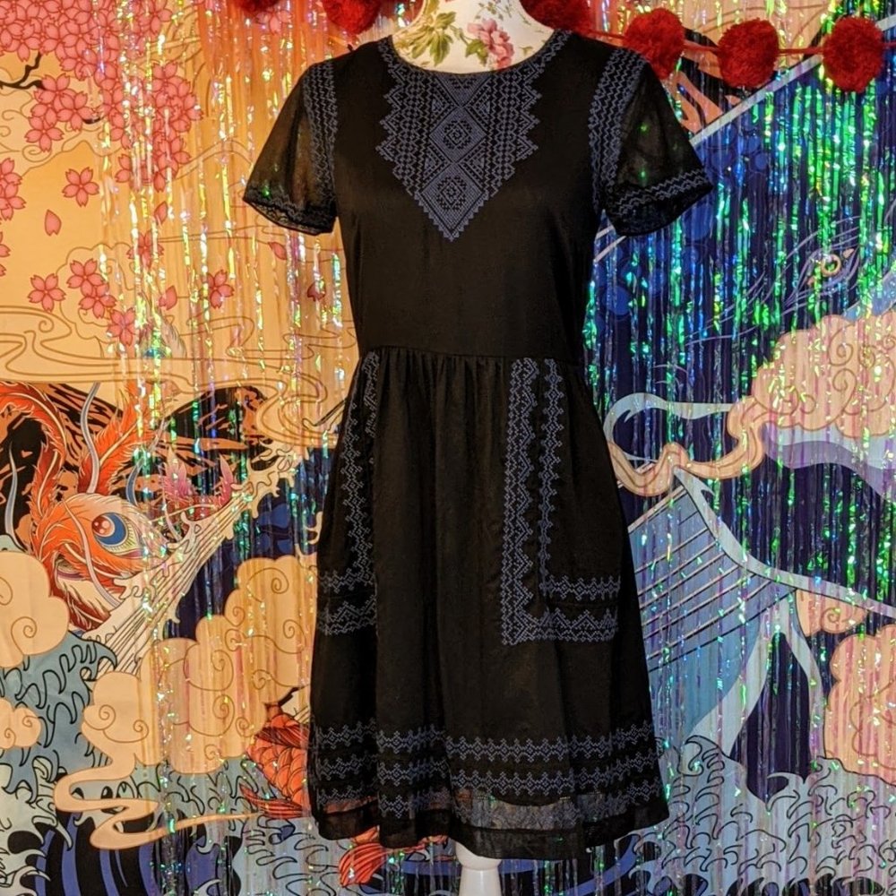 Madewell Embroidered Dress - Size 0